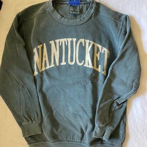 Green Nantucket Crew Sweatshirt SMALL